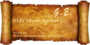 Glöckner Eszter névjegykártya