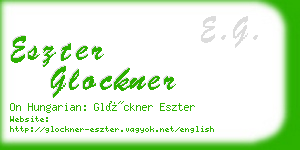 eszter glockner business card